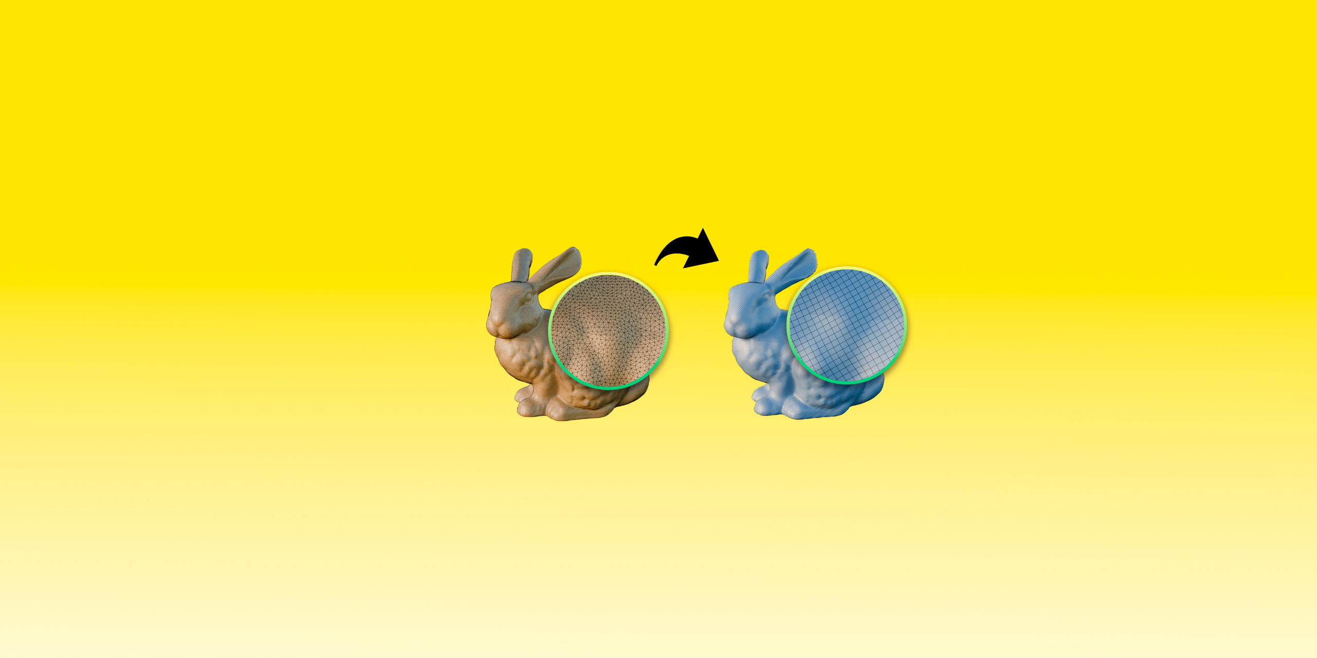 bunny Instant Meshes remesh